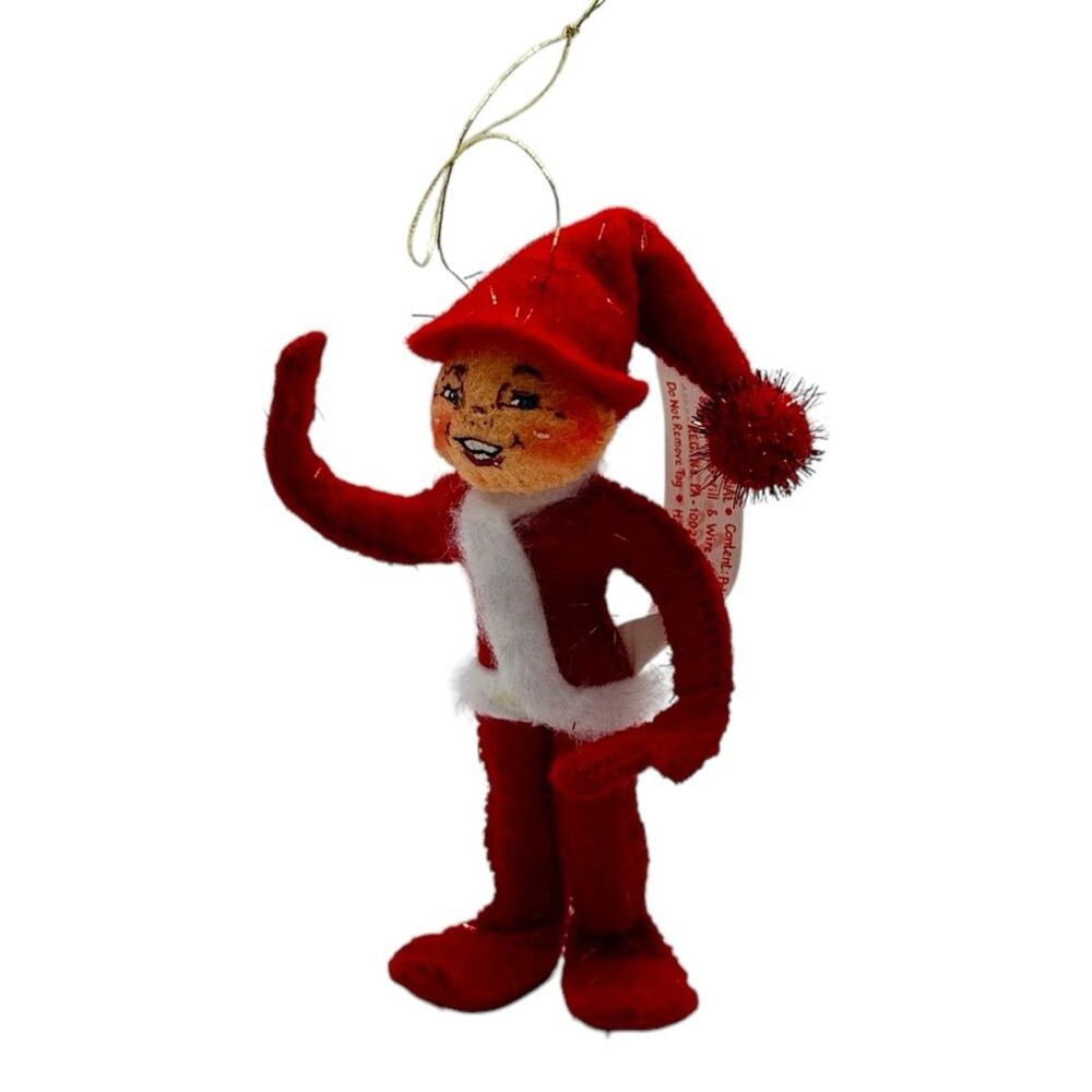 Vintage 2004 Annalee Elf Ornament 4.5"